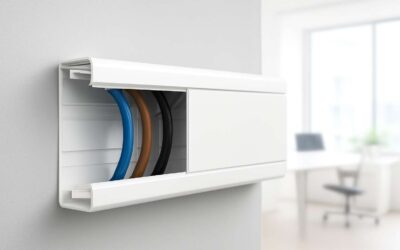 Elevate Your Wiring with 60mm trunking white for a Sleek, Clean Look!